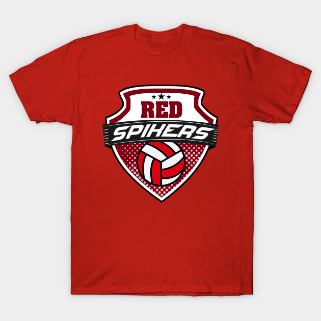 Sporty Volleyball Team Red Spikers Athlete for Olympics Olympics Volleyball Sports Logo Design